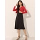 thumbnail image 3 of Cárdigan Crop Top Dobladillo Curvo Frente Abierto Bolero Encogimiento Hombros De Otoño Invierno Para Mujer Rojo XL, 3 of 5