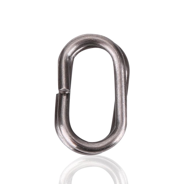 Greensen 100Pcs Stainless Steel Oval Split Rings Swivel Snap Carp Fishing Tackle Connector, Fishing Tackle, Fishing Split Rings