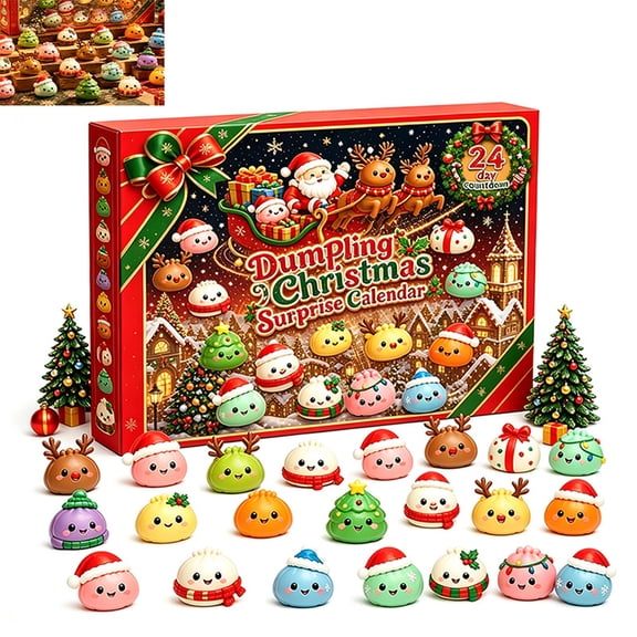 Christmas Squishies Advent Calendar 2026 Countdown for Adults, 24 Adorable Mini Item Surprises Sensory Fidget Toys for Adult Party Favors Gift