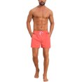 thumbnail image 2 of INSPIRE CHIC Men's Summer Elastic Waist Solid Board Shorts with Pockets 38 Light Red, 2 of 4