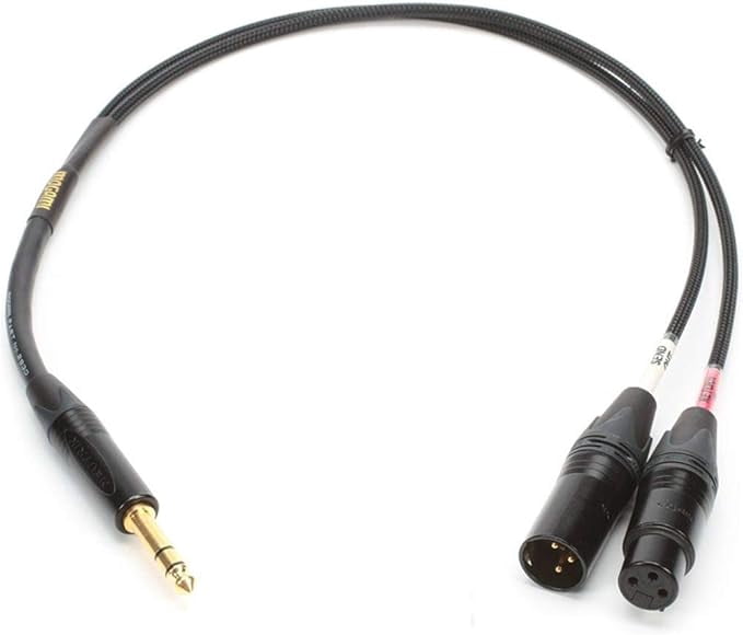 Mogami GOLD INSERT XLR-06 Gold Insert XLR Cable - 1/4-inch TRS Male to XLR Male/Female - 6 foot