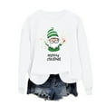 thumbnail image 6 of Women Christmas Print Sweatshirt Casual Christmas T Shirts Top White L, 6 of 6