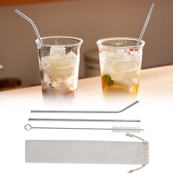 Blueek Colorful Metal Stainless Steel Straws Set - Reusable, Eco-Friendly Drinking Straws with Cleaner & Pouch, Perfect for Parties!