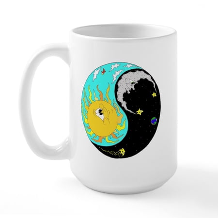 CafePress - Yin Yang Large Mug - 15 oz Ceramic Large White Novelty Mug