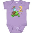 thumbnail image 3 of Inktastic 2nd Birthday Cute Turtle in Party Hat with Confetti Boys or Girls Baby Bodysuit, 3 of 5