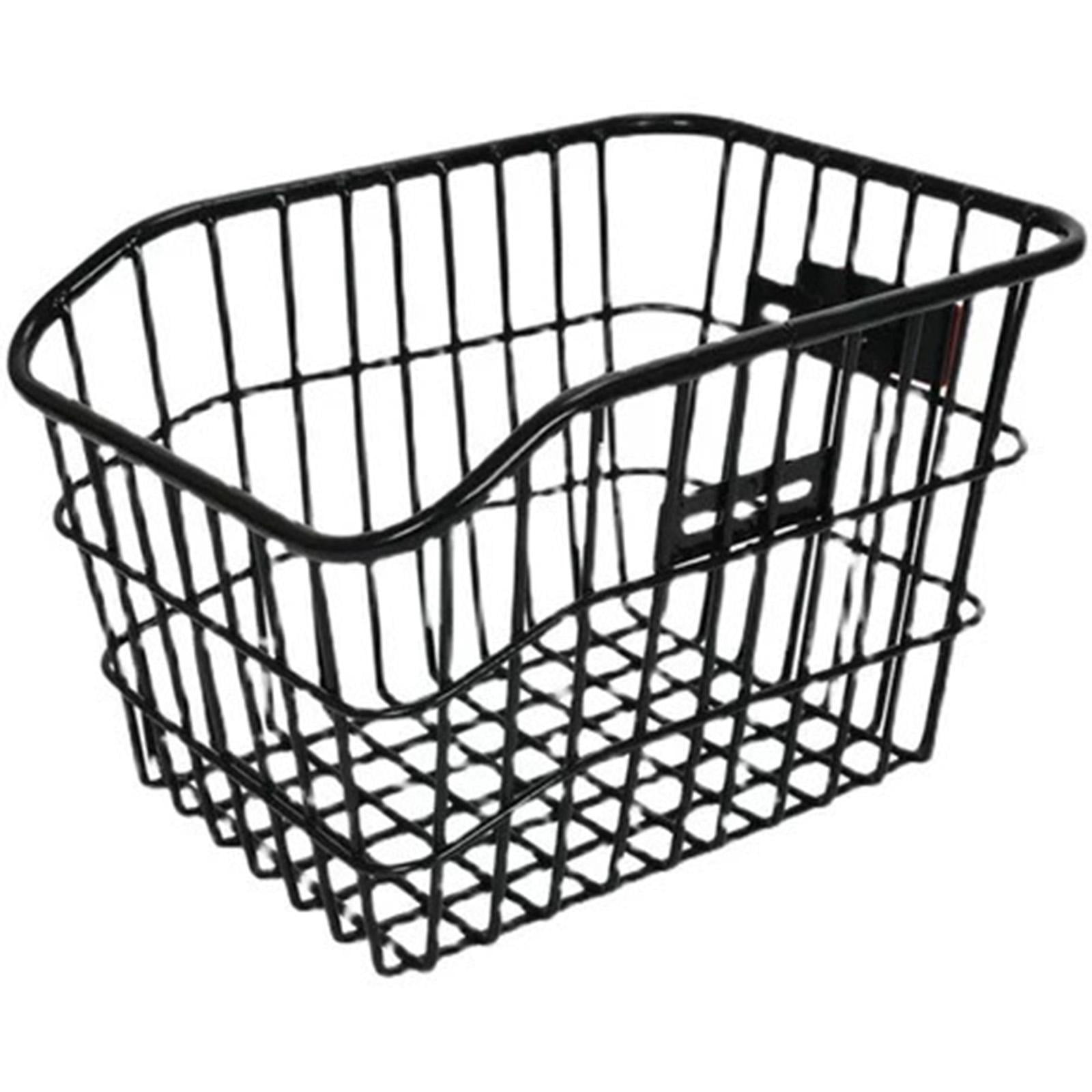 Bike Basket Rear Folding Bike Basket Steel Wire Fold-Up Basket For Bike Detchable Rear Cargo Rackblack Review