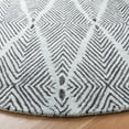 thumbnail image 3 of SAFAVIEH Micro-Loop Angelica Diamond Area Rug, Light Blue/Charcoal, 5' x 5' Round, 3 of 7