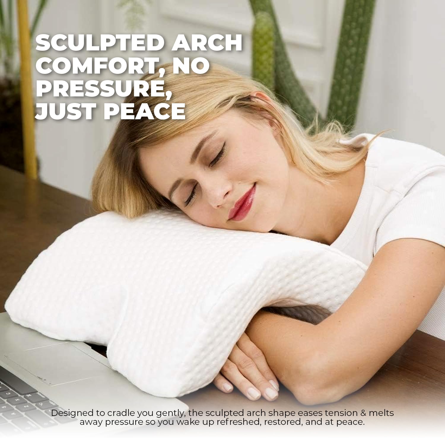 Nazarian's Side Sleeper Pillow for Shoulder Support - Memory Foam Pillow for Arm with Arched Hug Pillow Design - Shoulder Relief System Style for Couples and Comfortable Sleep