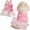 Pink-Rose, variant on HQREA Pink Tulle Dog Dresses Rose Flower Puppy Cat Wedding Dress Princess Costume for Teddy