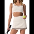 thumbnail image 2 of Conjunto de 2 Piezas para Mujer, Suéter, Falda, Tirantes, Sin Mangas, Falda Corta, Tenis, Falda Pantalón, Gimnasio, Yoga, , Talla L, 2 of 6