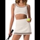 thumbnail image 2 of Conjunto de 2 Piezas para Mujer, Suéter, Falda, Tirantes, Sin Mangas, Falda Corta, Tenis, Falda Pantalón, Gimnasio, Yoga, , Talla L, 2 of 6