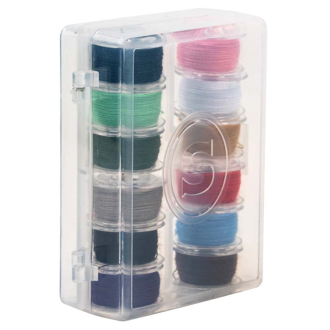 Singer Sewing Machine Accessories Kit - All Purpose Machine Oil, 12-Pack  Class 15 Threaded Bobbins in Assorted Colors, 10 Regular Point Needles