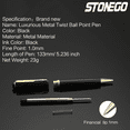 thumbnail image 6 of STONEGO Capless Metal Chrome Twist Ballpoint Pen, Elegant Signature Pen Gift Pens for Men Women, 6 of 7