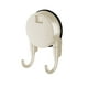 thumbnail image 2 of Ganchos con Ventosa Sin Taladro (Paquete de 2) | Montaje En Pared de Doble Cabezal para Baño, Cocina y Puerta | Sujeta Toallas, Ropa y Organizadores | Beige o Gris, 2 of 6