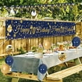 thumbnail image 5 of SPECOOL 70th Birthday Decorations Men, Blue Gold Theme Party Decor, Navy Blue Gold Latex Balloons and Happy 70th Birthday Banner, Grandfather Happy 70th Birthday Anniversary Party Supplies, 5 of 7