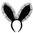 thumbnail image 3 of Cute Bunny Ears Hair Hoops Black Accessory For Women And Children Ideal For Party Cosplay Photo Props 1Set, 3 of 3