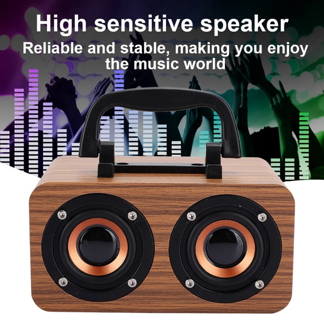 Altavoz, Altavoz de Escritorio, reproductor de Música, Inalámbrico Portátil de Madera para Computadora, Para PC, Para Teléfono Móvil,