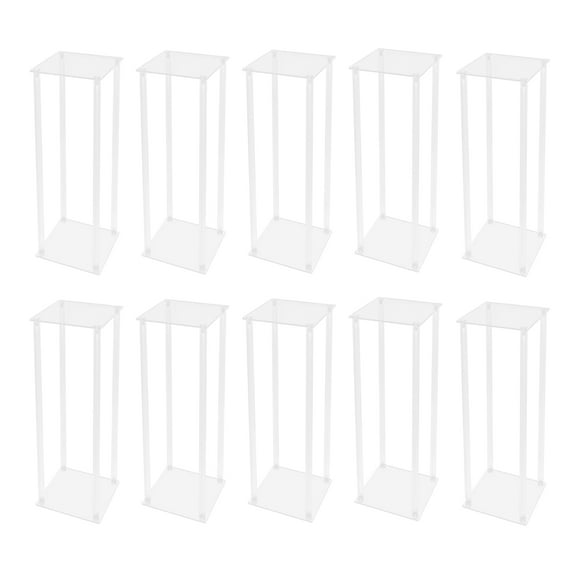 YIYIBYUS 10PCS 23.62"Flower Stand Acrylic Vase Clear Wedding Centerpieces Floor Vase Decorative Column Stand for Home Party Wedding Event
