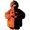 F181-Orange5, variant on FYDUU Halloween Hoodies for Women Festive Pumpkin Hoodie Sweatshirts Color Block Soft Comfy Fuzzy Pullover Tops Fall Winter Clothes