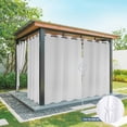 thumbnail image 6 of Pure Light Grey Outdoor Curtains for Patio Waterproof, Windproof Privacy Curtains with Weighted Bottom, Simple Solid Color Outside Drapes for Picnic Garage Backyard Cabana 54"x84" 2 Panel, 6 of 8