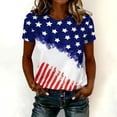 thumbnail image 2 of QASIEATN Women's 250Th Anniversary Print Crew Neck T Shirt 250Th Anniversary Tshirt Patriotic Tee Summer 4th of July Tops, 2 of 4