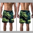 thumbnail image 3 of luoweisi Men's Beach Shorts Quick Dry Swim Trunks with Mesh Lining Crocodile L, 3 of 5
