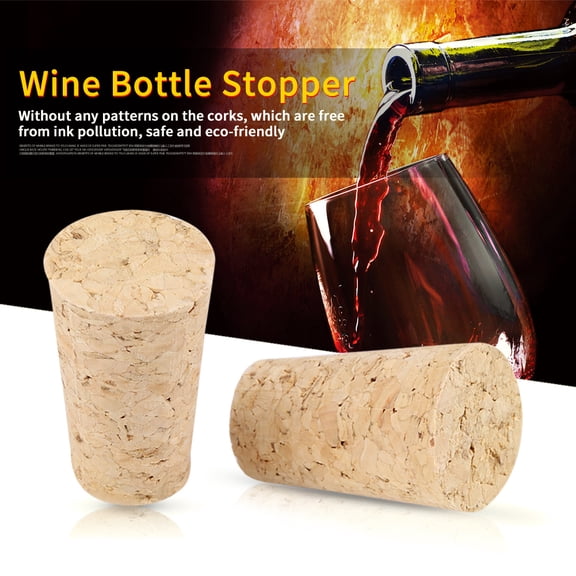 Mgaxyff 2Types 10PCS Natural Cork Tapered Corks Wooden Wine/Beer Bottle Stopper, Natural Cork, Tapered Cork