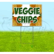 Veggie Chips (18" x 24") Yard Sign, Includes Metal Step Stake