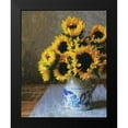 thumbnail image 2 of Medley, Elizabeth 12x14 Black Modern Framed Museum Art Print Titled - Sunflowers in Pitcher, 2 of 5