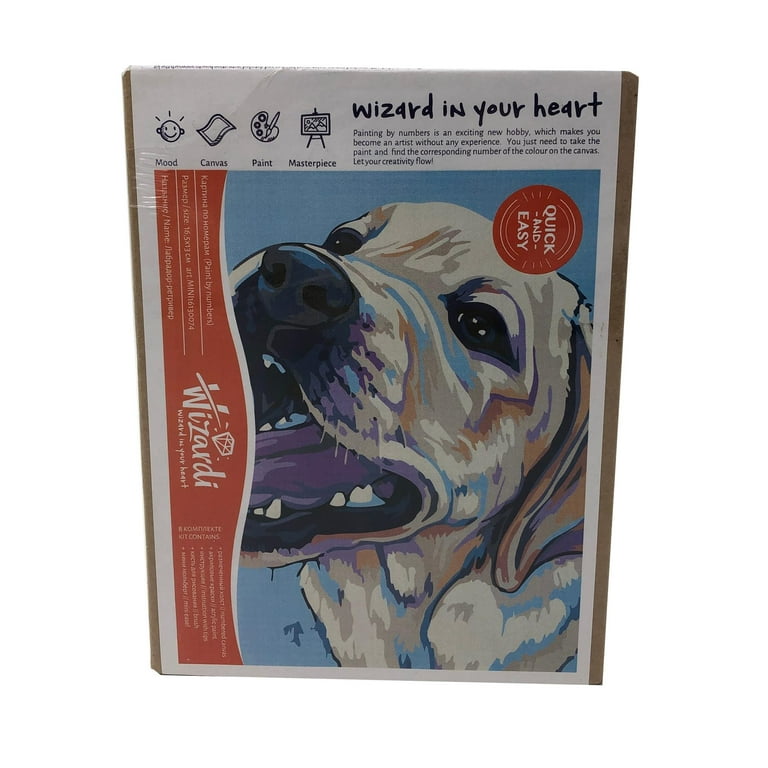 Wizardi Mini 16.5cm x 13cm Paint By Numbers Kit on Canvas Board