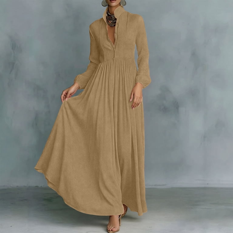 a line maxi shirt dress Ynynloco Flowy for Women High Waisted Casual Long Sleeve Collared Dress Button Down Dress for Casual Daily line maxi shirtdress