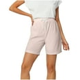 thumbnail image 2 of Hurxie Deals Trendy Shorts for Women Dressy Casual High Waisted Lounge Summer Shorts with Pockets Beige,2XL, 2 of 7