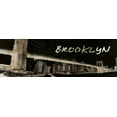 thumbnail image 2 of Adamsky 24x11 White Modern Wood Framed Museum Art Print Titled - Brooklyn, 2 of 4