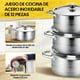 thumbnail image 5 of Bateria de Cocina, 5 Piezas Juego de Ollas de Acero Inoxidable, Ollas de Cocina Antiadherentes, Bateria de Cocina Acero Inoxidable para Cocina de Inducción y Estufa de Gas (6.6, 5.5, 4, 3, 2.1 L), 5 of 9