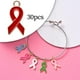 thumbnail image 3 of Juego de 30 colgantes de cinta con cuentas colgantes para hacer llaveros. Rojo, 3 of 9