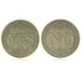 thumbnail image 5 of Moneda para tomar decisiones, moneda sí, no, moneda de la suerte, moneda de elección, moneda de desafío de volteo, moneda de metal de recuerdo para coleccionistas (bronce), 5 of 5