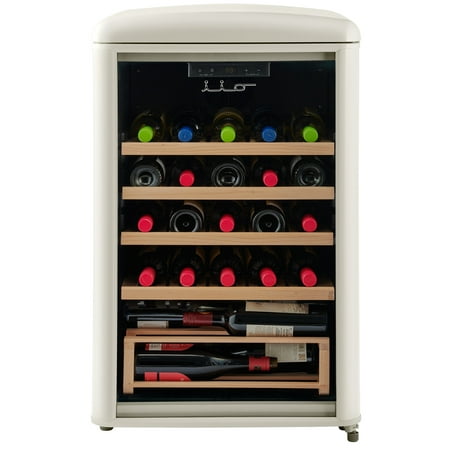 30 Bottle Freestanding Retro Wine Cooler in Cream