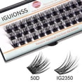 thumbnail image 2 of Extensión de pestañas postizas segmentadas Iguionss, herramientas de maquillaje de pestañas individuales naturales DIY, pestañas suaves y naturales fáciles de operar hola suerte  unisex, 2 of 2
