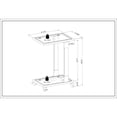 thumbnail image 5 of Tcbosik C-Shape Side Table with Lockable Wheels and Glass Top, Acrylic End Table with Metal Frame, Snack Table for Small Space, Living Room, Bedroom, Golden, 5 of 9