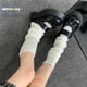 thumbnail image 2 of Lolita-calcetines largos de punto para mujer, calentadores de piernas, cubierta de pie cálida, calentador de brazos blanco, calcetines de ganchillo, puños de botas, Otoño e Invierno, 2 of 4