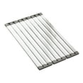 thumbnail image 2 of Escurridor de platos,Organizador de escurridor para fregadero de cocina,Escurridor de platos plegable de acero inoxidable,Escurridor de platos para 55cm x 325cm, 2 of 8