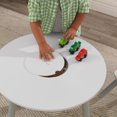 thumbnail image 2 of Wooden Kids Round Storage Table & 2 Chair Set, Gray & White, 2 of 8