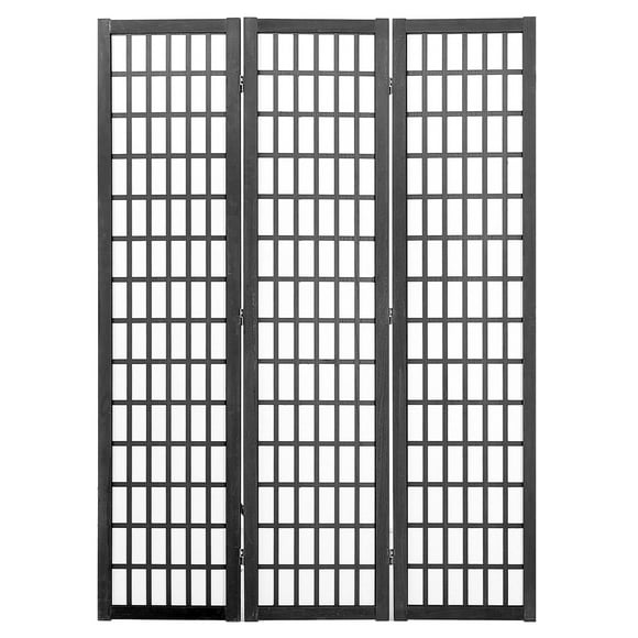 KFFKFF Partition Screen, Tri-Fold Japanese Style Room Separator, Indoor Wooden Foldable Privacy Barrier, Portable Japanese Design Dividing Panels, Ideal for Home Office and Restaurant Space Division