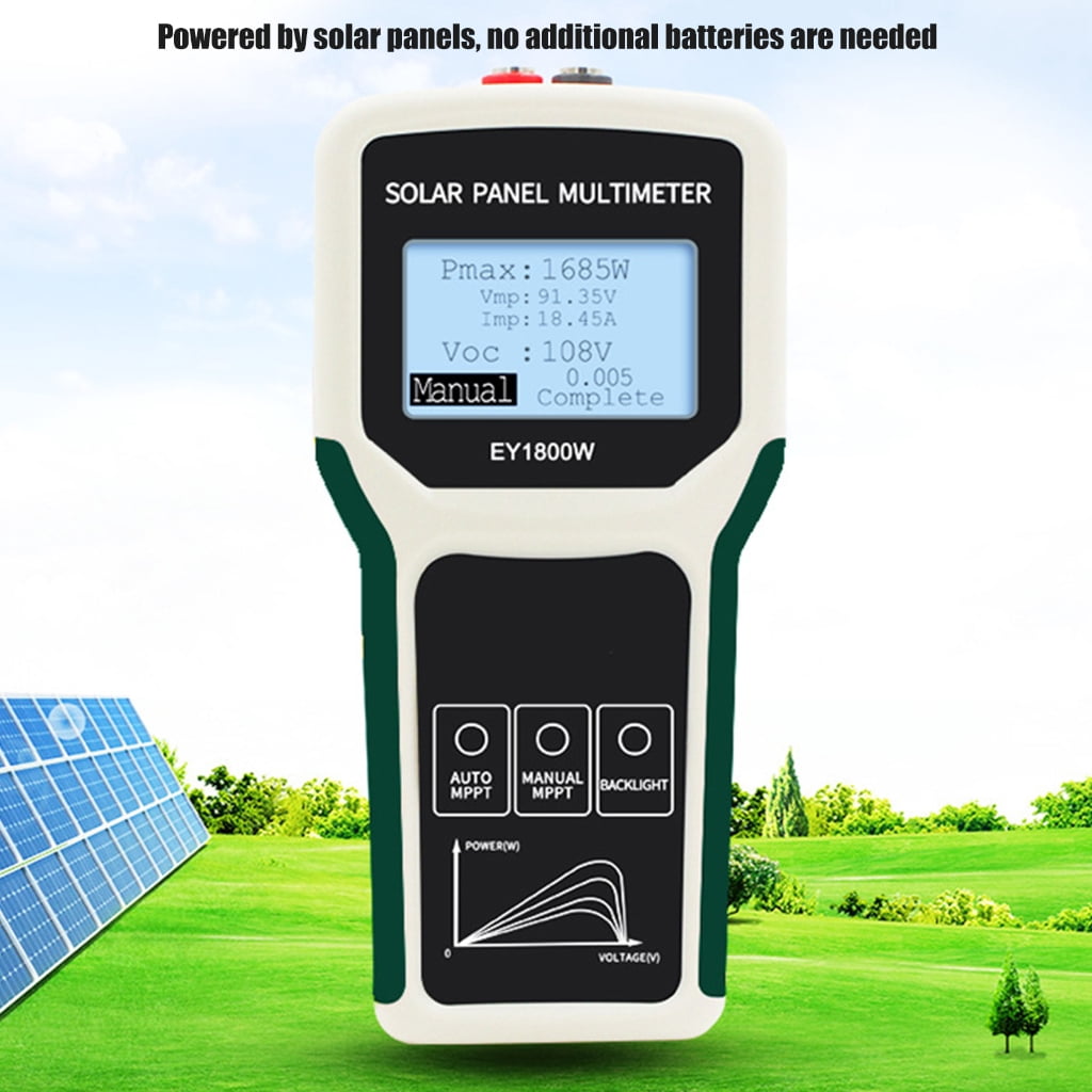 MOMOJIA Real Time Voltages Display Solars Tester MPPT Multimeter Manual Auto Switching