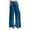Blue, variant on ABATAB Velvet Pants for Women Dressy Casual Wide Leg Pants Stretchy Drawstring Elastic Waisted Velour Palazzo Pants