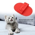 thumbnail image 3 of Cepillo redondo de silicona para baño de mascotas, aseo, limpieza, masaje, peine para perros y gatos, suministros rojos, 3 of 10