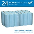thumbnail image 2 of Scott Shop Towels Original, Big Rolls, 4 Packs of 6 Rolls, 11"x9.4" Blue Sheets, 24 Rolls/Case, 1,440 Towels/Case C3, 2 of 3