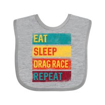 Inktastic Drag Racing Eat Sleep Drag Race Repeat Boys or Girls Baby Bib