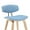 Light Blue and Oak, variant on Armen Living Fox 28.5" Seat Height Cream Faux Leather and Walnut Wood Mid-Century Modern Bar Stool