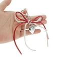 thumbnail image 4 of Unique Bargains 1 Pc Handbag Charms Keychains PU Bow Bag Accessories White Red, 4 of 5